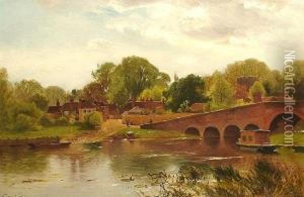 Sonning. Oil Painting - Ernest Parton
