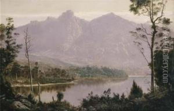 Mount Olympus And Mount Marion, Tasmania Oil Painting - H. Forrest