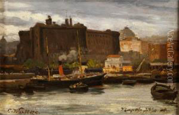 Im Hafen Von Neapel Oil Painting - Carl Wuttke