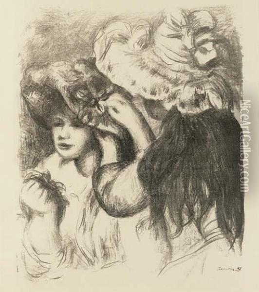 Le Chapeau Epingle, Ire Planche Oil Painting - Pierre Auguste Renoir