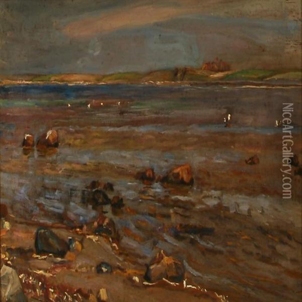 Fiord Scene Oil Painting - Fritz Syberg