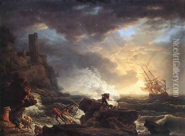 Shipwreck 1759 Oil Painting - Claude-joseph Vernet