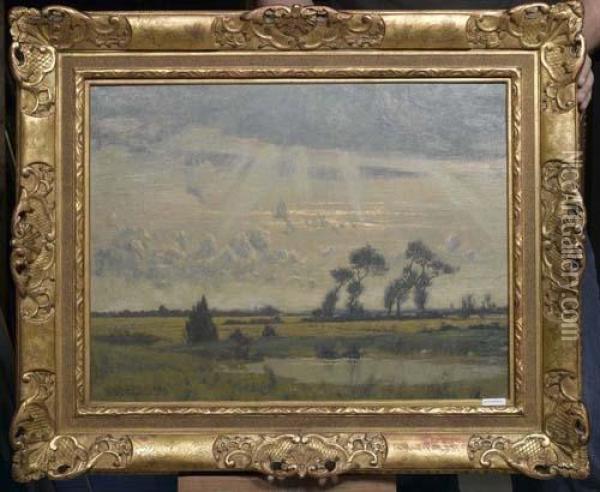 Seelandschaft. 1918. Oil Painting - Raoul Andre Ulmann