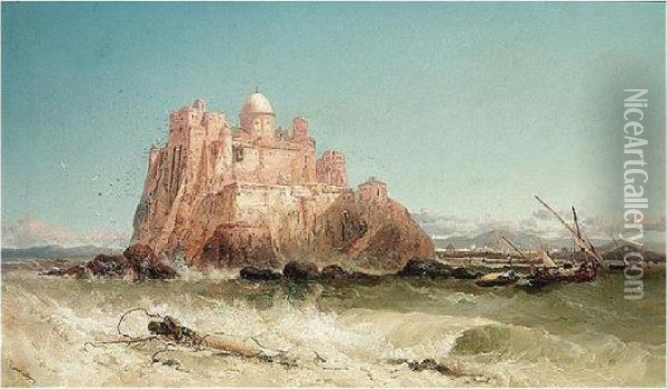 In The Mediterranean Oil Painting - James Webb