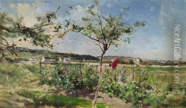 Summer Meadow Oil Painting - Giovanni Boldini