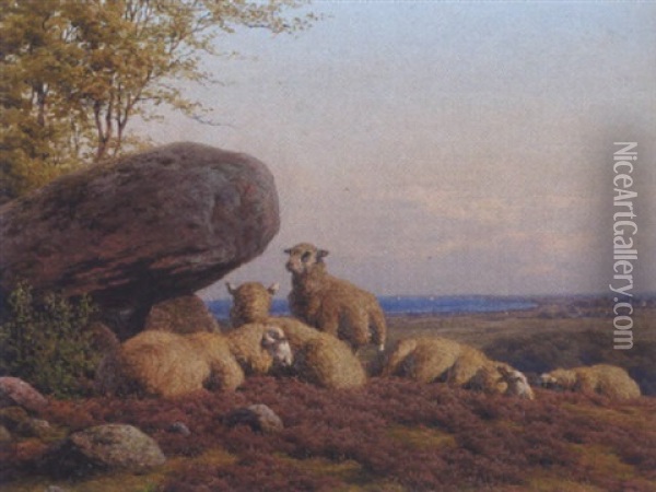 Far Pa En Kaempehoj Oil Painting - Carl Frederik Bartsch
