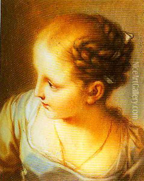 Portrait of a Young Girl Oil Painting - Pompeo Gerolamo Batoni