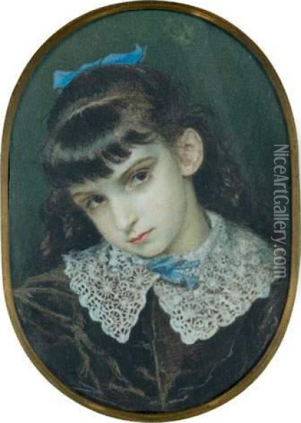 Portrait D'andre Realier - Dumas Enfant Oil Painting - Princesse Marie Eristoff-Kasak
