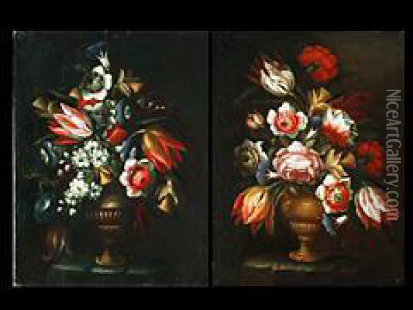 Stilleben-gemaldepaar Oil Painting - Giovanni Stanchi