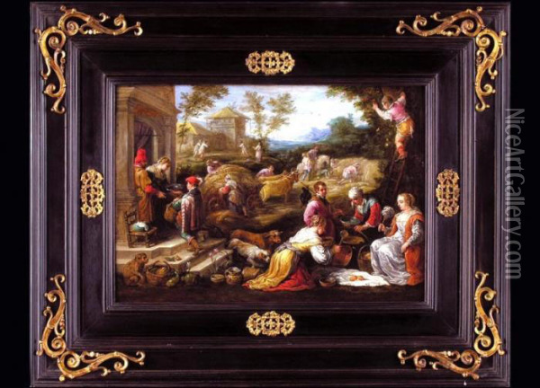 Allegorie Des Sommers Oil Painting - David The Younger Teniers