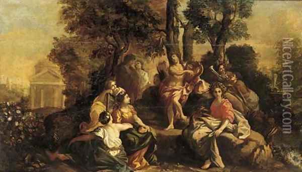An allegory of music Oil Painting - Pietro Da Cortona (Barrettini)