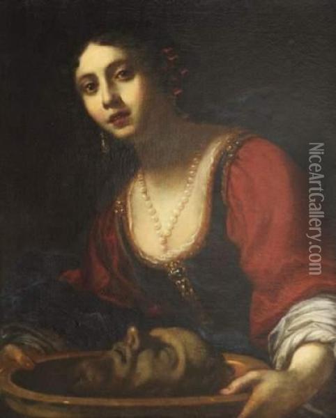 Salome Et La Tete De Saint Jean Baptiste Oil Painting - Felice Ficherelli Il Riposo