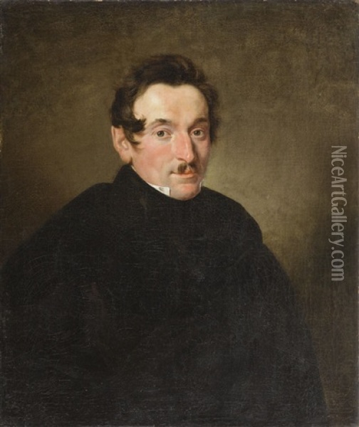 Man Portrait Oil Painting - Aleksander Kokula