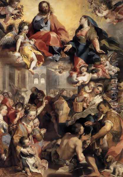 Madonna del Popolo 1575-79 Oil Painting - Federico Fiori Barocci