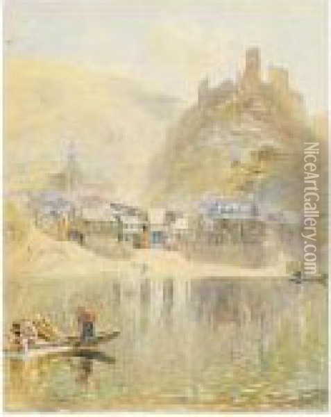 Cochem On The Moselle Oil Painting - Alfred William Hunt