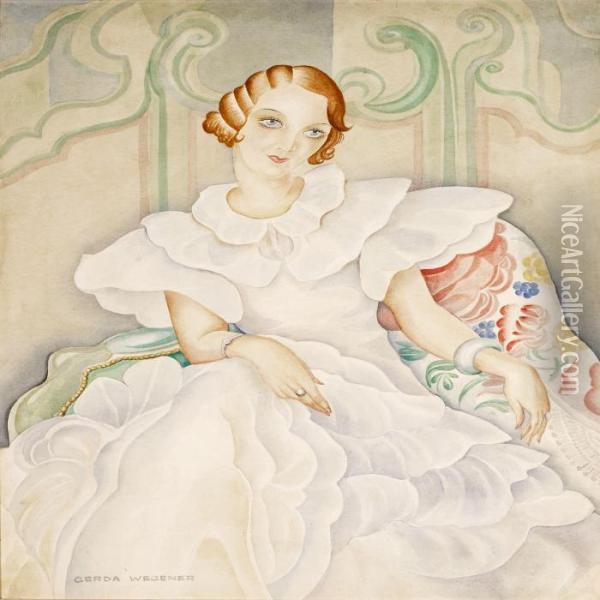 Portrait Of Brigittebergman Oil Painting - Gerda Wegener