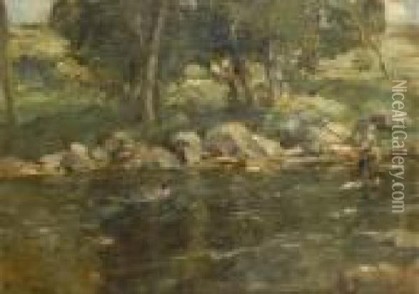 The Angler Oil Painting - James Humbert Craig