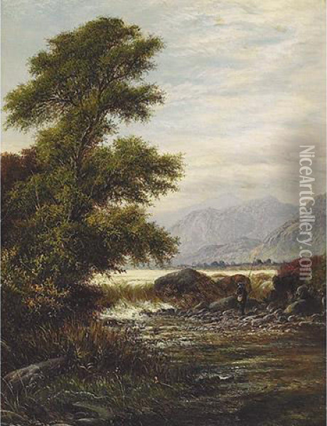 The Edhill Llandberg, North Wales Oil Painting - Walter Williams