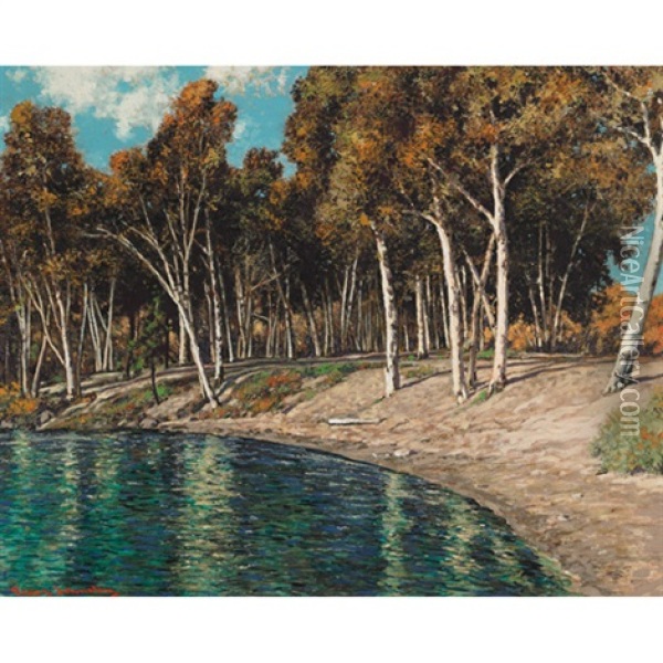 The Golden Glade Oil Painting - Francis Hans Johnston