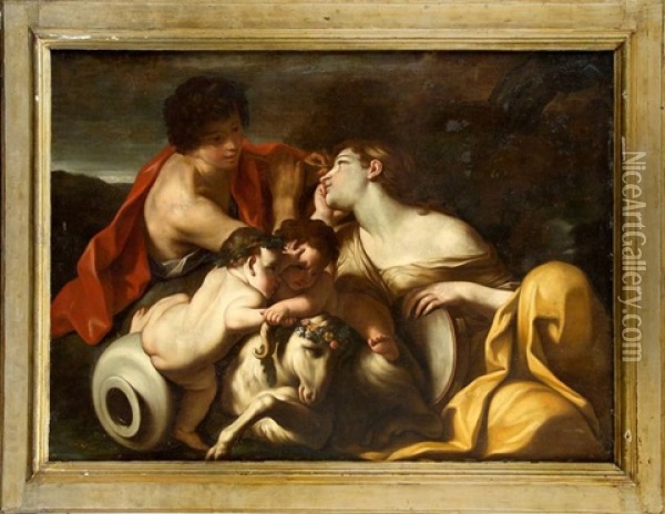 L'enfance De Jupiter Oil Painting - Carlo Cignani