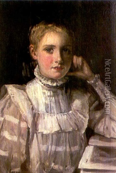 Portrait Of Stella Donner Oil Painting - John Lavery