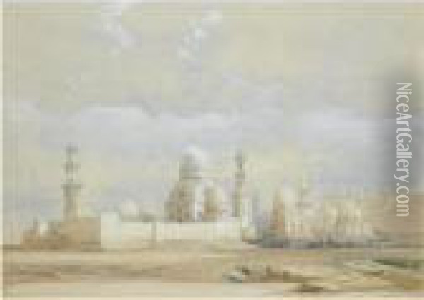Tombs Of The Mamelukes, Cairo Oil Painting - David Roberts