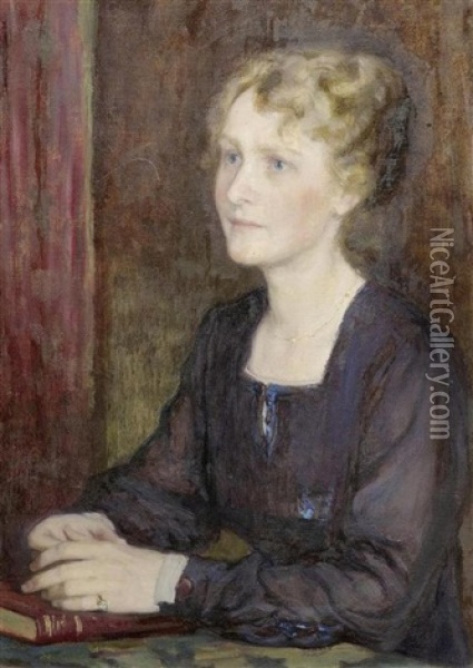 Portrait Der Bertha Rinderknecht Oil Painting - Paul Friedrich Wilhelm Balmer