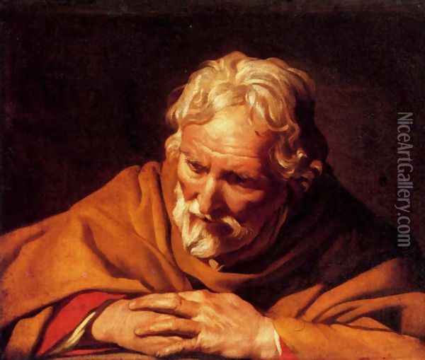 The Penitnet Saint Peter Oil Painting - Matthias Stomer