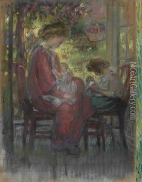 Motherhood Oil Painting - Jean Peske