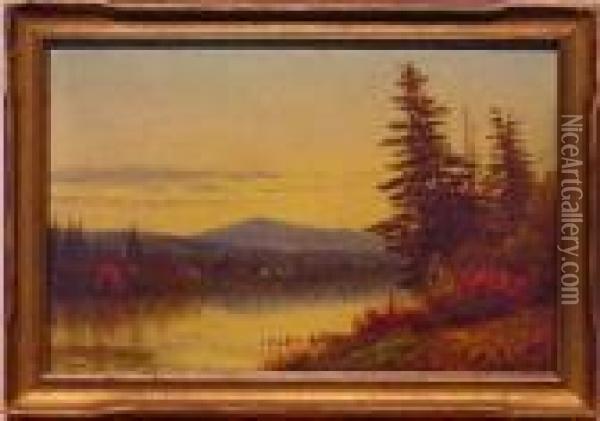 Autumn Landscape Oil Painting - Nelson Augustus Moore