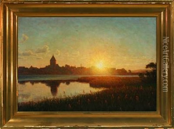 Solopgang - Sunrise Oil Painting - Henrik Gamst Jespersen