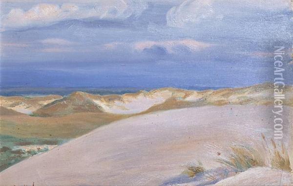 Dunes A Berck Oil Painting - Charles Emmanuel Roussel