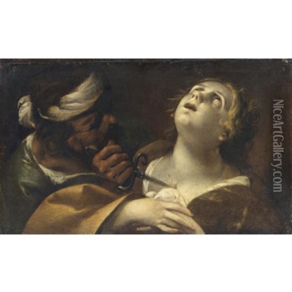 Martirio Di Sant'orsola Oil Painting - Giovanni Stefano Danedi