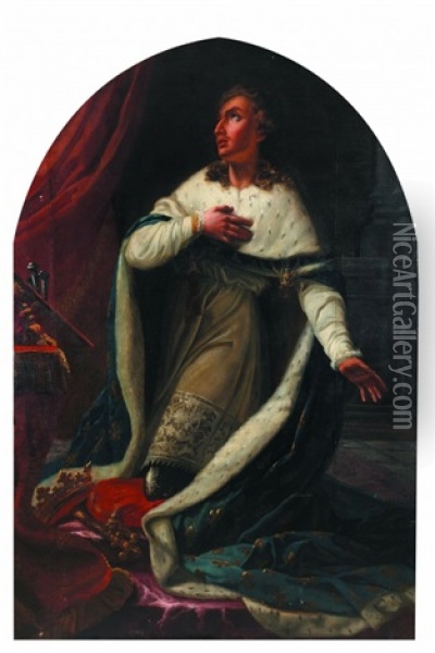 Le Sacre De Saint-louis Oil Painting - Nicolas Guy Brenet