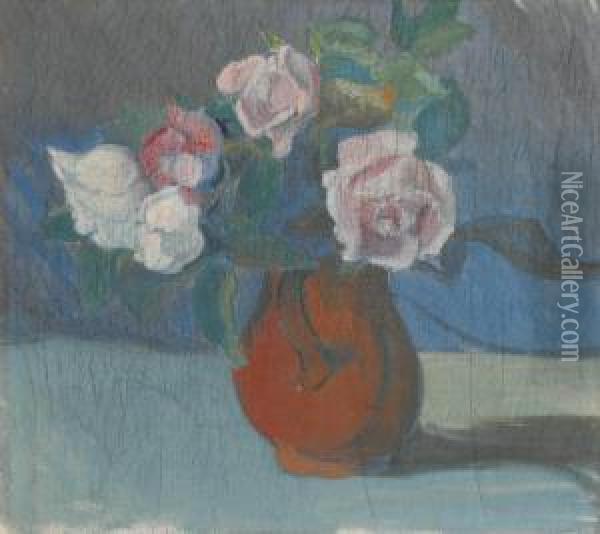Bouquet De Fleurs Oil Painting - Wladyslaw Slewinski