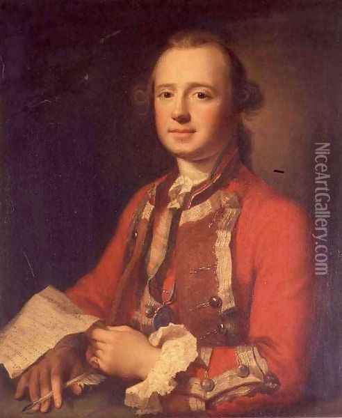 Portrait of General Sir Adolphus Oughton Oil Painting - George Knapton