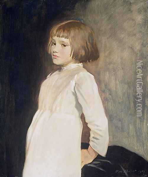 Gabrielle Cross, the Artists Niece, 1919 2 Oil Painting - Glyn Warren Philpot