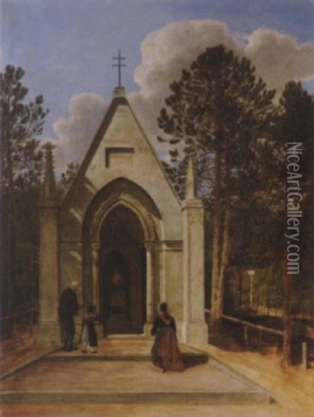 Ansicht Einer Kapelle Oil Painting - Jacob Alt