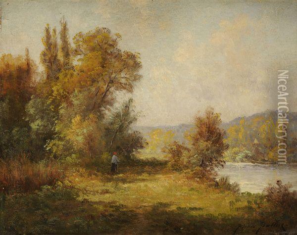 La Seine A Triel, Matinee D'automne Oil Painting - Pierre Ernest Ballue