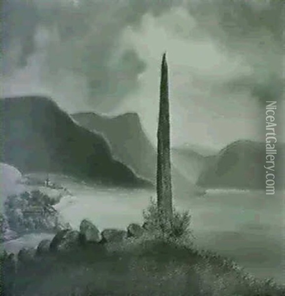 Parti Fra Sognefjord I Norge Oil Painting - Carl Anton Saabye