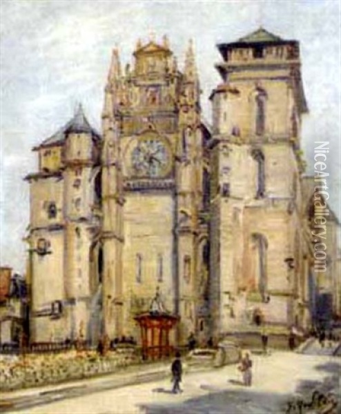 La Cathedrale Oil Painting - Gustave Madelain