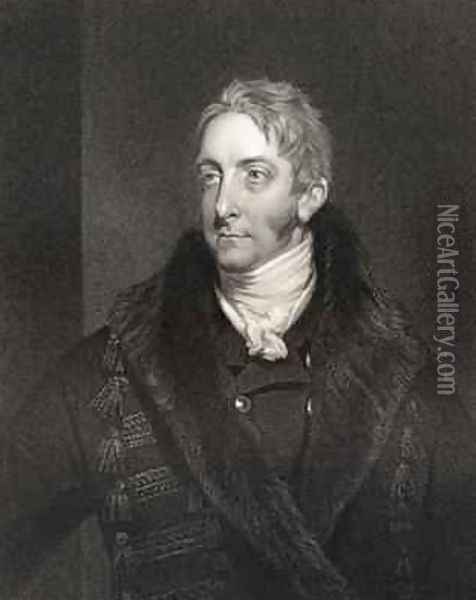 Cropley Ashley Cooper, 6th Earl of Shaftesbury, engraved by W. Holl 1807-71, from National Portrait Gallery, volume IV, published c.1835 Oil Painting - William Owen