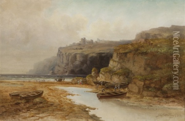 Boat On A Beach Oil Painting - Samuel Lawson Booth