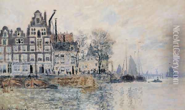 View Of Amsterdam Oil Painting - Claude Oscar Monet