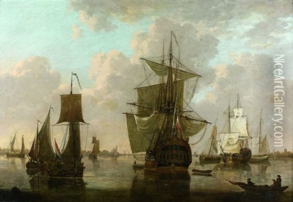 Navires Hollandais Oil Painting - Jacob Adriaenz. Bellevois