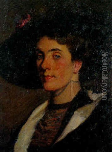 Portrait Of A Lady Oil Painting - Lindsay Bernard Hall