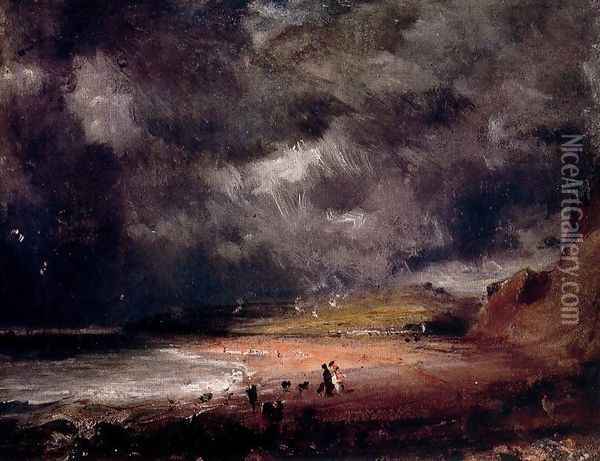 Sketch for Weymouth Bay Oil Painting - John Constable