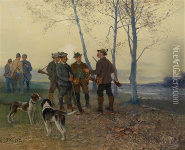 Vor Dem Ersten Trieb Oil Painting - Josef Kinzel