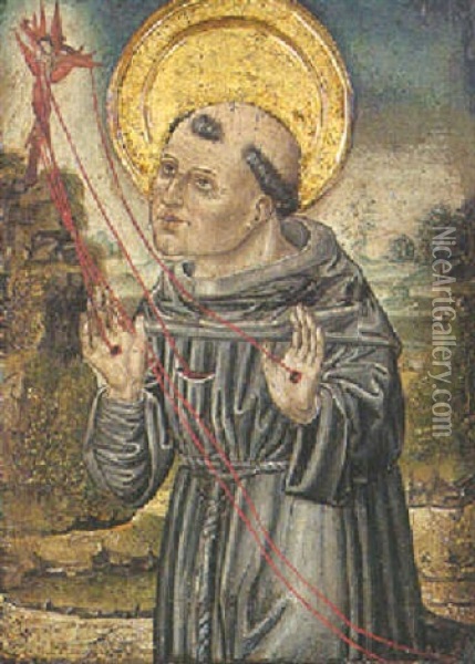 Saint Francis Receiving The Stigmata Oil Painting - Gabriel Maeleskircher