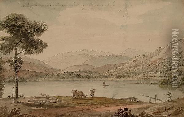 View Of The West Side Of Windermere Oil Painting - Coplestone Warre Bampfylde
